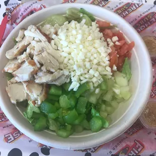 Firehouse salad with grilled chicken!