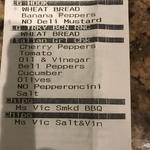 Here is the online order