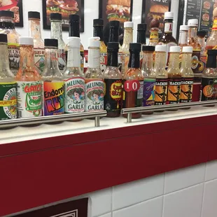 So many hot sauces to choose from