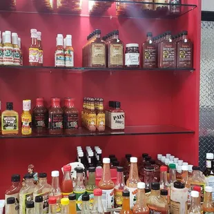 Hot sauce selection