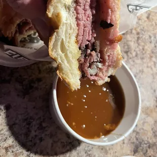 French Dip. Sacred au jus