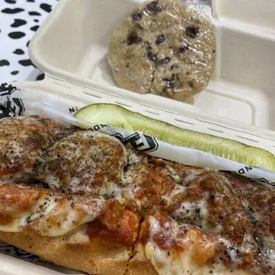 Meatball sun and a cookie