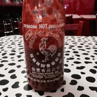 a bottle of hot sauce