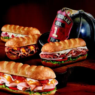 a fireman's helmet and a fire hydrant