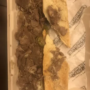 This is steak and cheese they replaced corn beef with and not sure it looks very good either..... nah I will just chunk it in the trash
