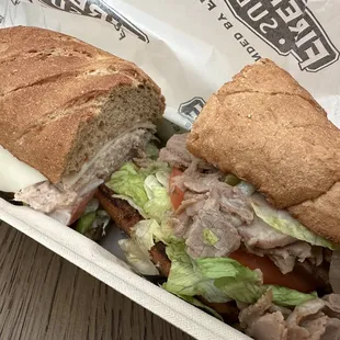 Tuna (left) and steak (right). I split with the wife. Best of both worlds