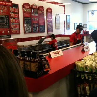 customers at the counter