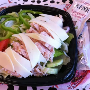 Chef&apos;s salad with turkey.