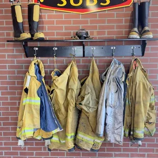 a fireman's coat rack