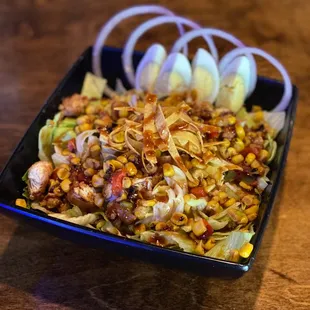 a plate of food on a table