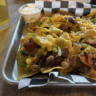 Tavern Nachos with chili