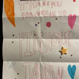 So sweet! This was created for us tonight!