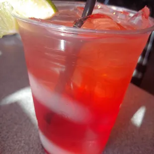 Rail vodka and cranberry juice