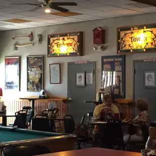 a pool table and billiards