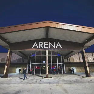 the entrance to the arena