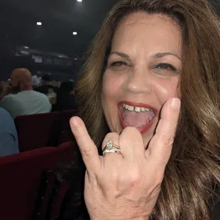 a woman making a funny face