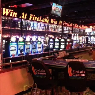 casino tables and slot machines