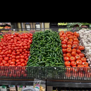 a display of vegetables