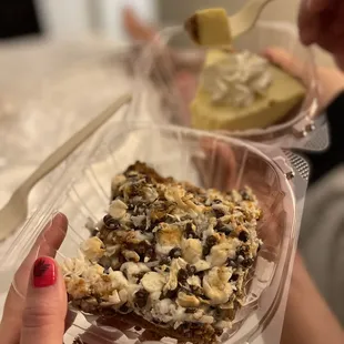 Keylime pie in the back, some mashup bar in the front