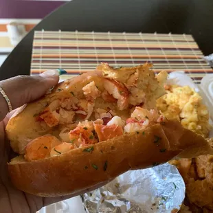 Lobster "on a hotdog" Roll