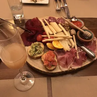 Bellini and antipasto Della casa