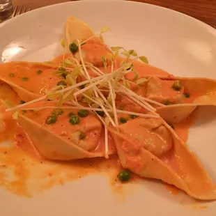 Lobster ravioli- yum!