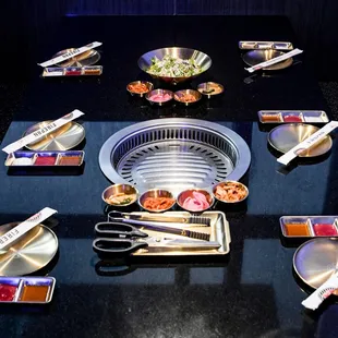 a table set for a meal