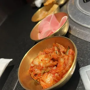Mini sides: Kimchi, Fish Cakes, forgot other two?