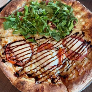 Caprese & Prosciutto Arugula Pizza