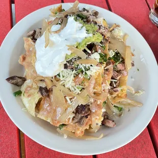 Nachos with steak