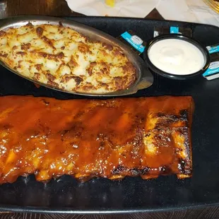 BBQ Baby Back Rib dinner