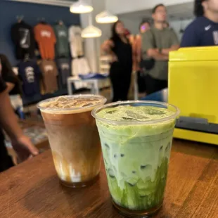 Milky Way coffee and matcha