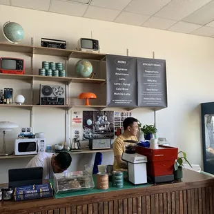 Menu and ordering counter