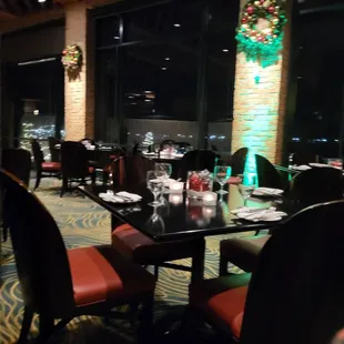 a view of a dining room