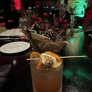 Yule Tide Old Fashioned.