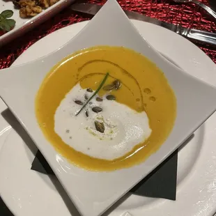 Vanilla bean squash soup