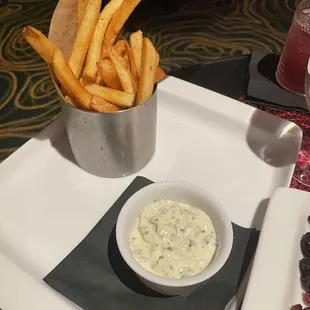 Duck fat frites with tarragon aioli