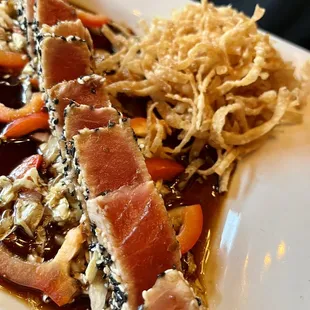 Seared Ahi with black &amp; white sesame seeds