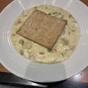 Chicken pot pie was not what I was expecting but surprisingly good.  Also had the Philly fries - outstanding!  Service was ok.