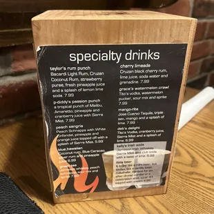 Specialty Drinks