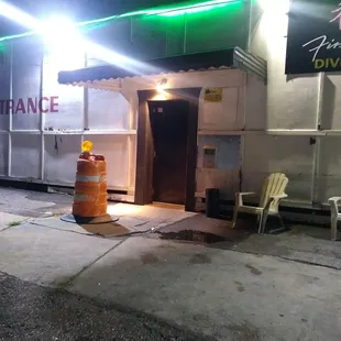 The inviting entrance - but be on the look out for vomit puddles