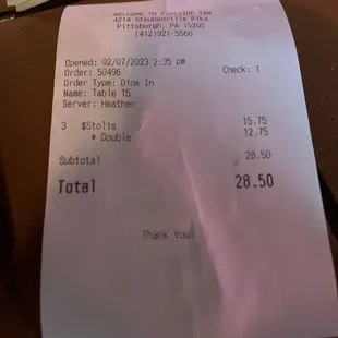 $28 for three mini drinks....