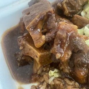 Oxtails full of gristle!