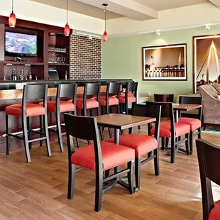 the bar and seating area