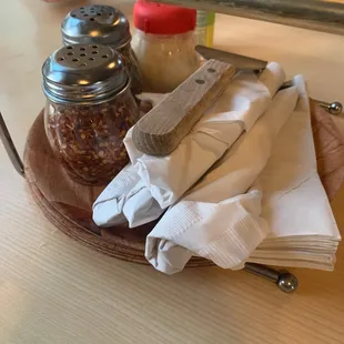 Getting ready for the pizza.