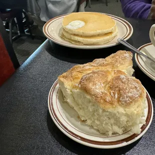 Pancakes and biscuits