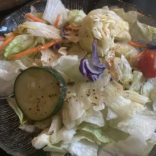 House salad with homemade vinaigrette.