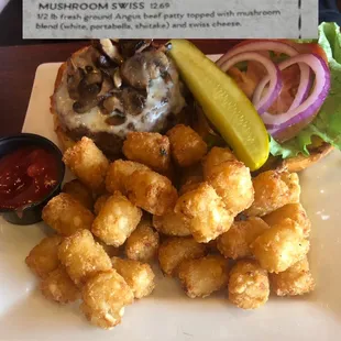 Mushroom Swiss Burger