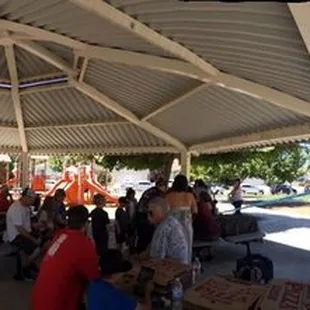 Reserved table and bbq area