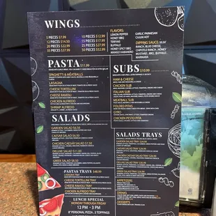 The New menu